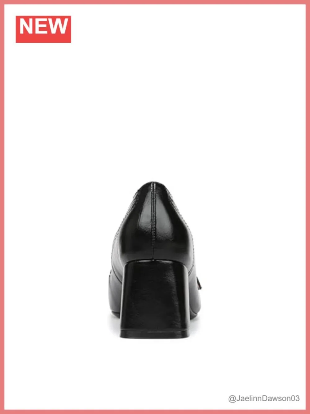 Naturalizer Ines Loafer-Inspired Pump Faux Leather Square Toe Block Heel Slip-On